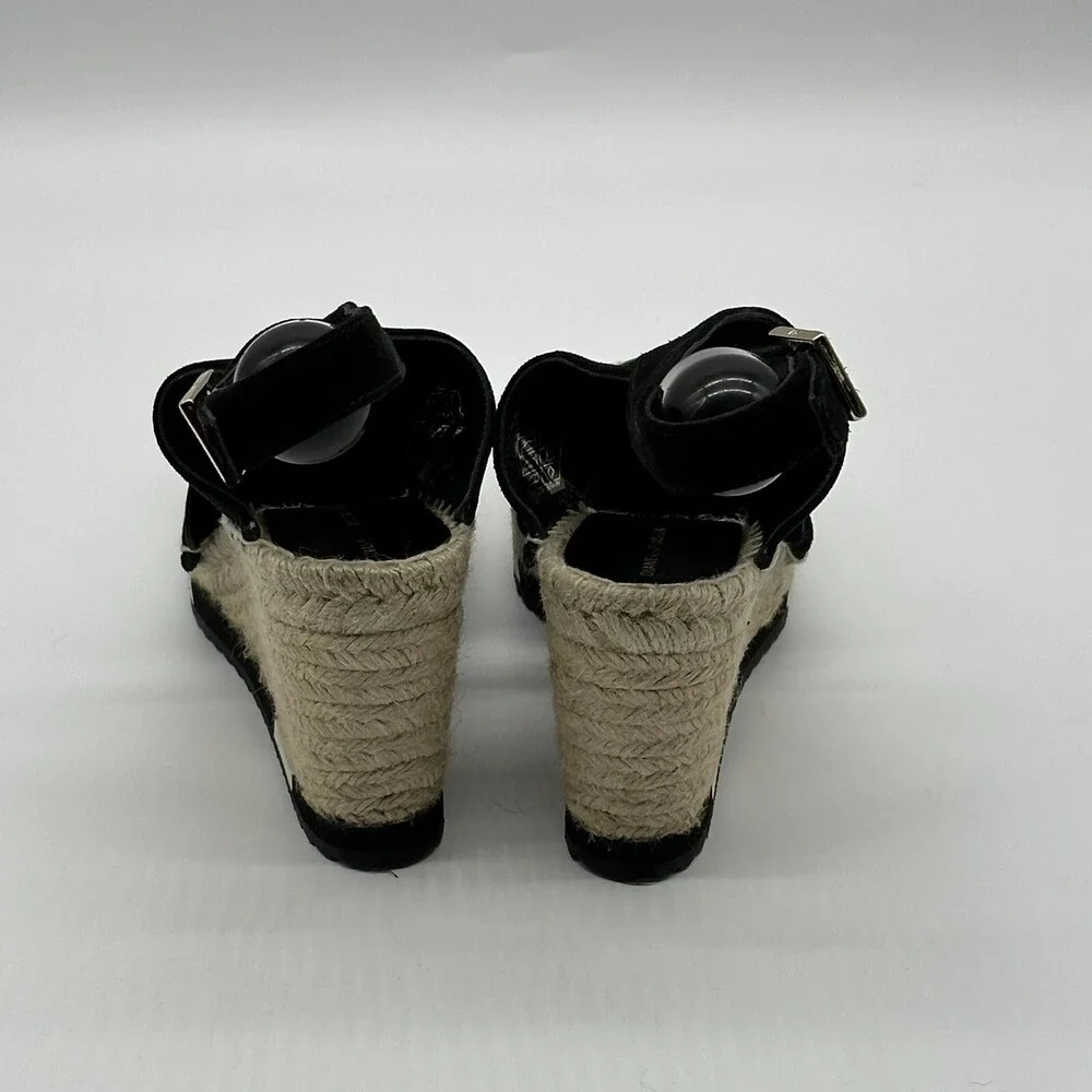 Diane von Furstenberg Palermo Suede Ankle Wrap Strap Wedge Espadrilles Size 8